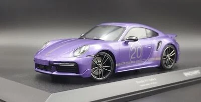 1:18 Minichamps Porsche 911 (992) Turbo S Sport Design 2021 violet - Immagine 1 di 4