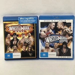 WWE Wrestlemania XXVIII + XXVI Bundle Set Blu-Ray Region B John Cena CM Punk - Picture 1 of 15
