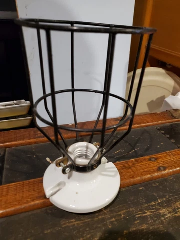 Industrial Unique Flush Mount Mancave Hallway Fixture ceramic base pull chain Cover