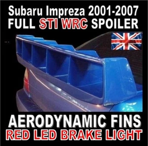 Full WRC Flossen Heckstiefelspoiler + ROTE LED ""passt"" Subaru Impreza wrx sti 01-07  - Bild 1 von 21