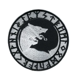 Fenrir Patch | Elder Futhark Wolf Norse Mythology Viking Odin God Runic Logo - Picture 1 of 1