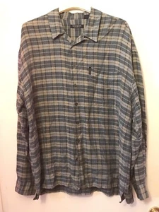 Guess Mens Rayon Blend Plaid Shirt Xl - Picture 1 of 4
