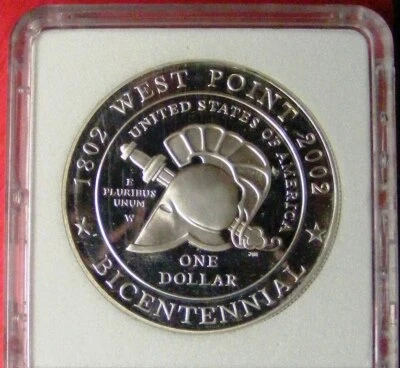 2002-W $1 WEST POINT BICENTENNIAL COMMEMORATIVE SILVER DOLLAR SET # 05082 05001  - Image 1 of 4