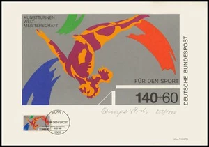 EDICIÓN ARTÍSTICA 1989 BUND 1409 GIMNASIA ARTÍSTICA DEPORTIVA - ¡FIRMADA A MANO!! - Imagen 1 de 3