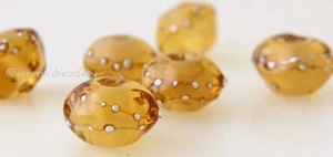 MYSTIC BEIGE SILVER DROPLET NUGGET Beads * Lampwork Glass sra - faceted rocks - Picture 1 of 4