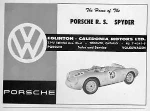 Porsche RS 60 Spyder 1960 original raro concesionario anuncio impreso - Imagen 1 de 1