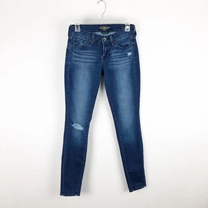 Jeans donna marca Lucky taglia 0/25 Charlie super skinny blu lavaggio medio - Foto 1 di 12