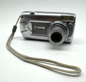 Canon PowerShot A470 Digitalkamera PC1267 7,1MP Silber 3,4x Optischer Zoom AA - Bild 1 von 11