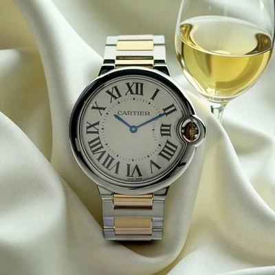 Cartier Ballon Bleu W69008Z3 – 36mm, Two-Tone Gold Bracelet, Box & Papers - Image 1 of 4