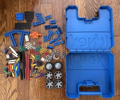 Knex 储物盒 蓝色 混合 批量 K'nex 车轮连接器 计划 115 件 — 第 1/4 张图片