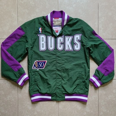 Chaqueta de calentamiento auténtica Milwaukee Bucks Mitchell And Ness 1996-1997 Foto 1 de 4