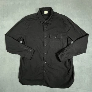 Baldwin Kansas City Shirt Mens L Black Button Up Long Sleeve Made In USA - Picture 1 of 11