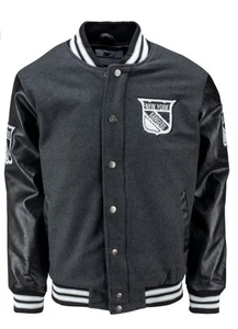 Starter Mens NHL New York Rangers First Rounder Varsity Jacket Charcoal Size XL - Picture 1 of 4