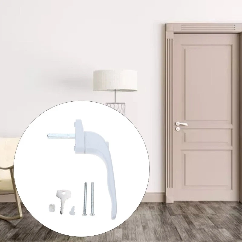 UPVC White Universal Espag Window Handle for Key Locking For Double Glazing - Image 1 of 4