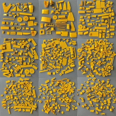 LEGO Yellow Bulk Lot 1.7 lbs Bricks Plates Star Wars Wedges Specialty Parts - Image 1 of 4