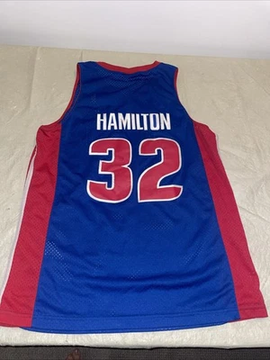 Men Large Nike Richard Hamilton DETROIT PISTONS JERSEY Blue Clean Sewn +2 Length - Image 1 of 4