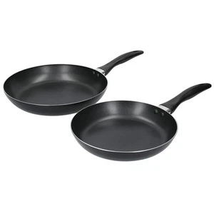 KitchenCraft Set of 2 Aluminum Non-Stick Frying Pans Flat Base 24 & 28 cm - Picture 1 of 12
