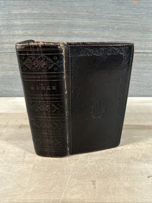 1815 HOLY BIBLE illustrated GAUFERRED rare LONDON antique LEATHER old BEAUTIFUL - Image 1 of 4