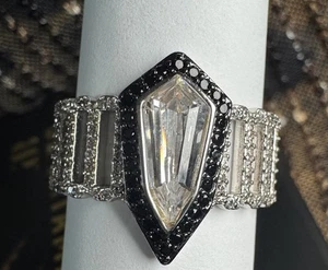 Size 10 Bomb Party Untamed Ring -  RG88717 - Velvet Ambush On Rhodium/hematite - Picture 1 of 4