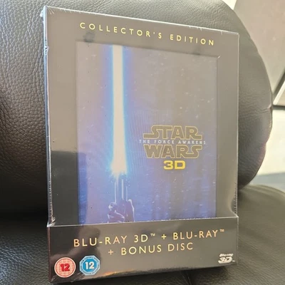 Star Wars The Force Awakens 3D Blu-Ray Collectors Edition +Bonus Disc New Sealed - Image 1 of 2