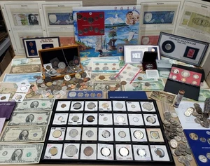 HUGE ESTATE SALE LIQUIDATION LOT, US & World, Old Money, LOT'S of Silver Coins - Picture 1 of 24