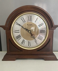 Wm WIDDOP Est 1883 Large Mantel Mahogany Chiming Clock Fully Working In VGC - Picture 1 of 10