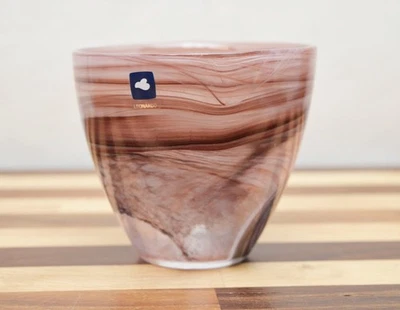 Leonardo Germany Alabastro Dyed Swirl Glass Table Lantern Candle Holder Or Cup - Image 1 of 4
