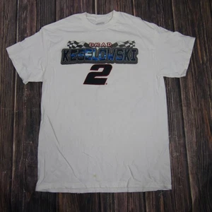 Brad Keselowski Shirt Mens Large White NASCAR Racing Team Penske 2 Tee - Picture 1 of 5
