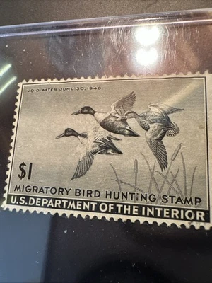 Migratory Bird Hunting Stamp $1 U. S. Department Of Agriculture 1946 MNH - Image 1 of 4