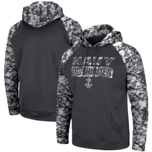 Navy Midshipmen Big Men's 4XB Colosseum Military Appreciation Digi Camo Hoodie - Picture 1 of 3