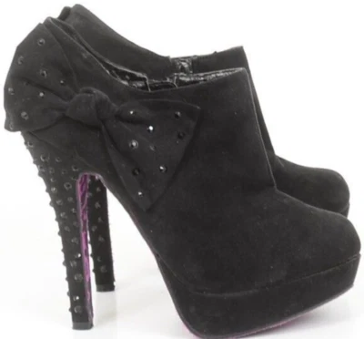 Betseyville Betsey Johnson с заклепками стороны банты каблуки ботильоны размер 9,5 - Изображение 1 из 4