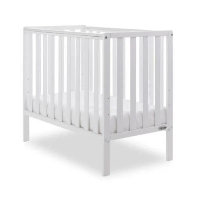 Obaby Bantam Space Saver Cot - White - SPACE SAVER Compact Baby COT - Image 1 of 4