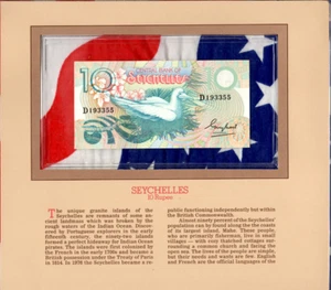 Most Treasured Banknotes Seychelles 1979 10 Rupees P-23a UNC D193355 - Picture 1 of 2