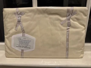 NEW VINTAGE Wamsutta Eyelet Supercale Plus Light Beige DOUBLE FITTED Sheet - Picture 1 of 4