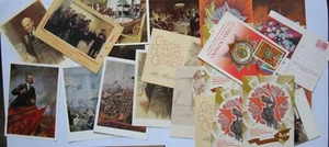 Postcards Political NEW Soviet Vintage 22 pieces 1970-1990 - Picture 1 of 12