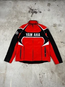 Vintage y2k Yamaha Racing Jacket Red Paddock Soft Shell - Picture 1 of 11
