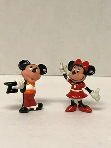 Figurines vintage Walt Disney Mickey Mouse et Minnie Mouse PVC - Photo 1/9