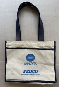 Vintage 1980's Minolta Fedco Department Store Canvas Bag - Picture 1 of 12