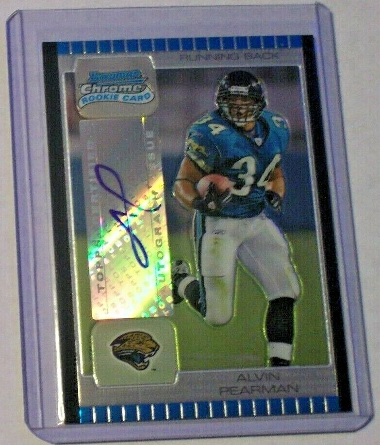 2005 Bowman's Chrome Rookie Autograph Alvin Pearman Virginia Jaguars Seahawks - Image 1 of 1