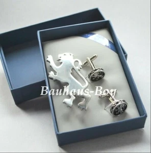 KILT PIN & CUFFLINKS LION ENAMEL PEWTER SET MADE IN SCOTLAND Sgian Dubh Company - Picture 1 of 8