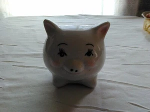Vintage Anthropomorphic 1950s Kitsch Bank Ceramic Piggy Bank Plastic plug - Picture 1 of 4
