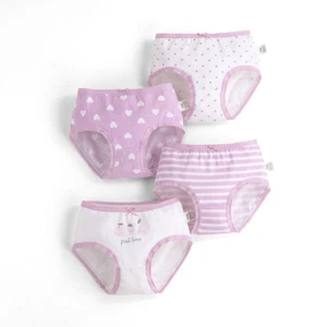 4-Pack Little Girls' Underwear Toddler Comfort Panties Baby Soft Cotton Briefs - Picture 1 of 50