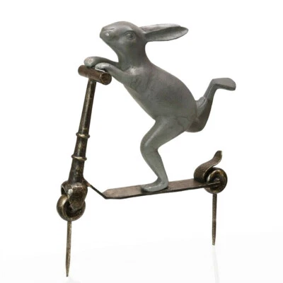 SPI Home 41033 Scooter Conejo Conejo Jardín Escultura Metal Jardín Estatua Foto 1 de 2