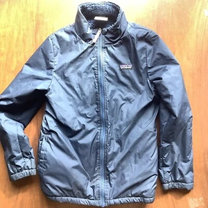 PATAGONIA Jacket Kid's L 12 Reversible Navy Fleece / Shell. - Picture 1 of 3