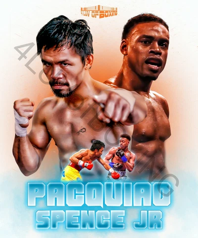 Manny Pacquiao vs Errol Spemce Jr 4LUVofBOXING Poster new Boxing gym wall art Cover