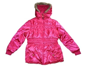 Velvet Chic Big Girls' Sateen Puffer Jacket Winter Coat with Faux Fur NWT - Picture 1 of 1