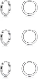 Small Silver Hoop Earrings, Sterling Silver Hoop Earrings for Women Hypoaller... - Picture 1 of 1