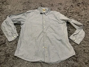 Timberland Cotton Blue & Grey Stripe Long Sleeve Shirt - Size XL (Free UK P+P) - Picture 1 of 3