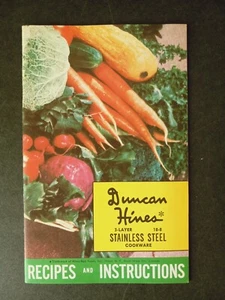 Vintage Duncan Hines Recipes and Instructions 3-Layer Cookware Set Stainless - Picture 1 of 10