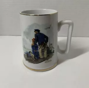 VTG Norman Rockwell "Looking Out To Sea" Coffee Mug Tea Cup Museum Collections - Picture 1 of 3